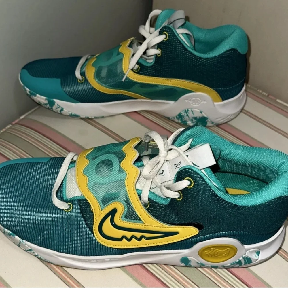“NWOT” Nike KD Trey 5 X Basketball Shoes Clear Jade Teal Sail DD9538-300 Size 18
